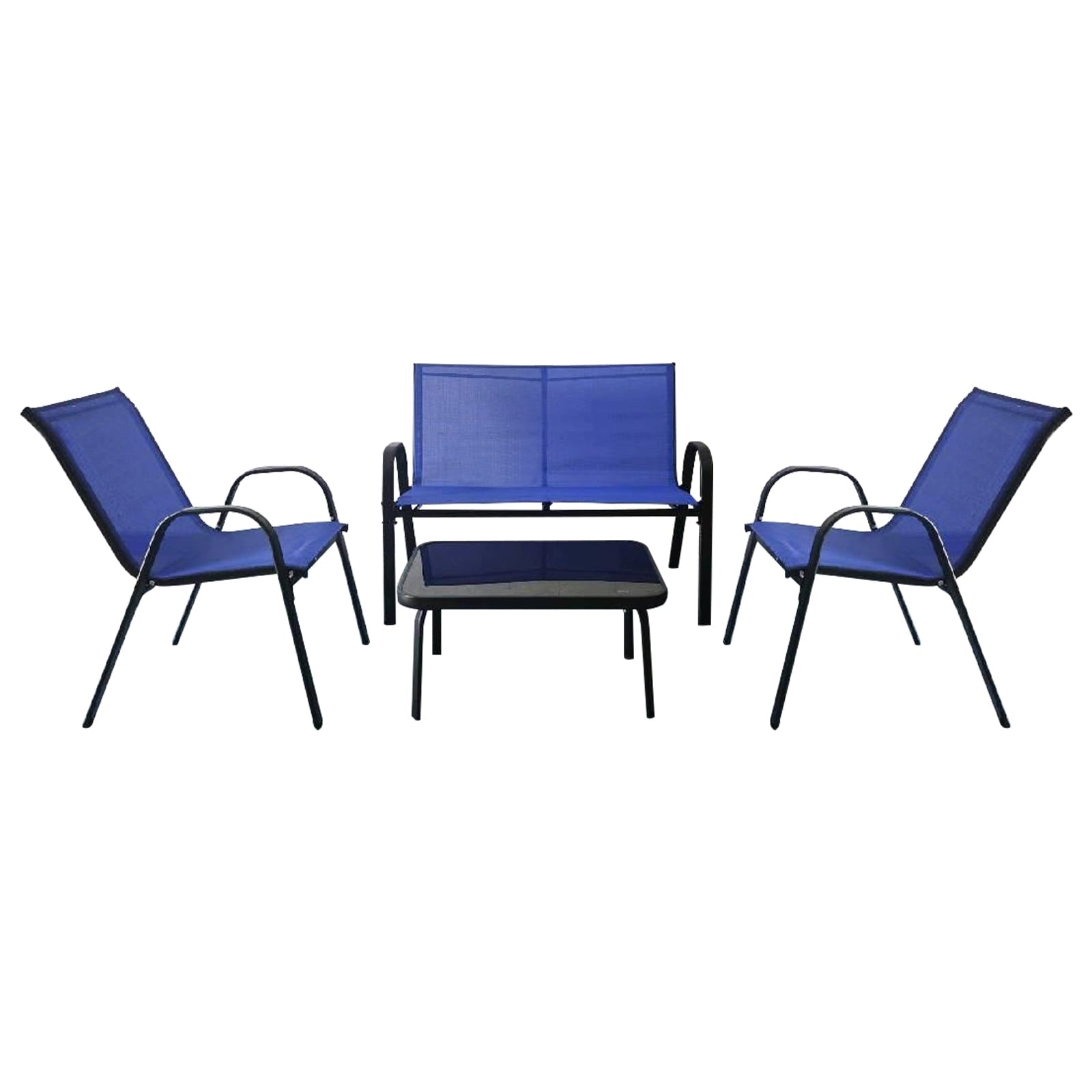 4 Teiliges Terrassen Set Mit Metallgestell Und Glasplatte 211170228 211170228 211170228 211170228