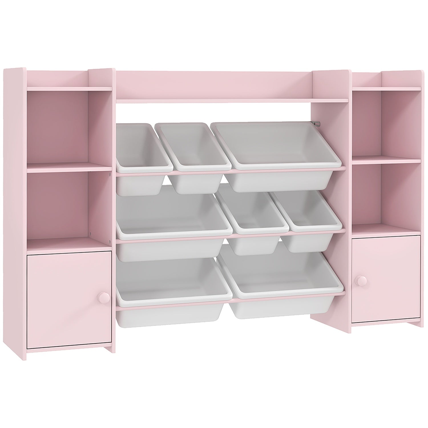 Kinderregal Mit 8 Herausnehmbaren Boxen - Rosa 211774193 211774193