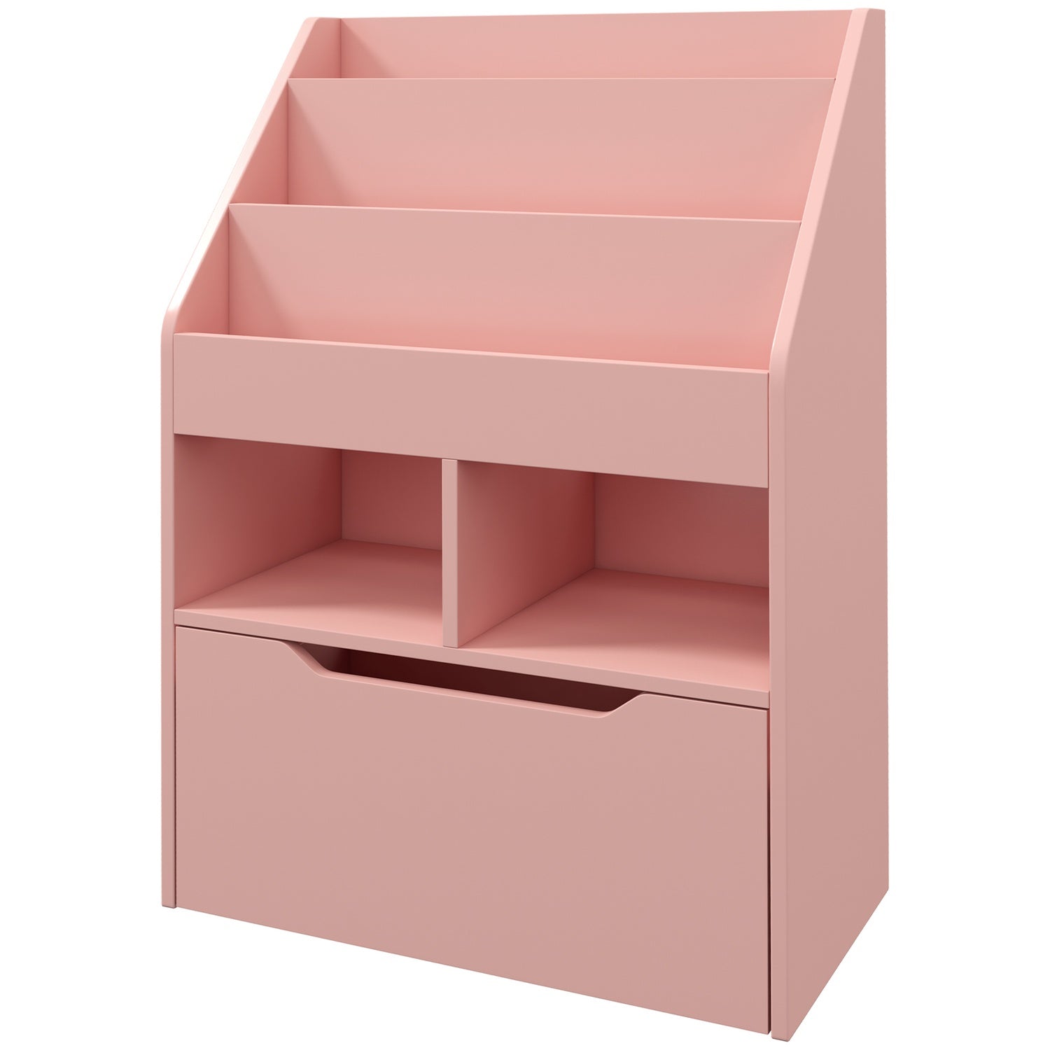 Kinderbucherregal Mit Schublade Rosa 60 X 30 X 90 Cm 211743641 211743641