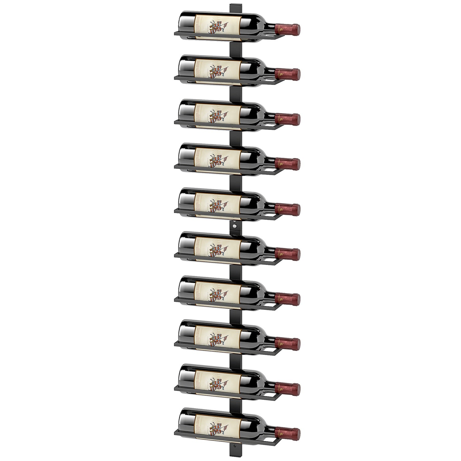 Weinregal Flaschenregal Fur 10 Weinflaschen Flaschenhalter Zur Wandmontage Aufbewahrungsregal Aus Stahl Weinflaschenregal Fur Kuche Esszimmer Schwarz 211776469 211776469 211776469 211776469