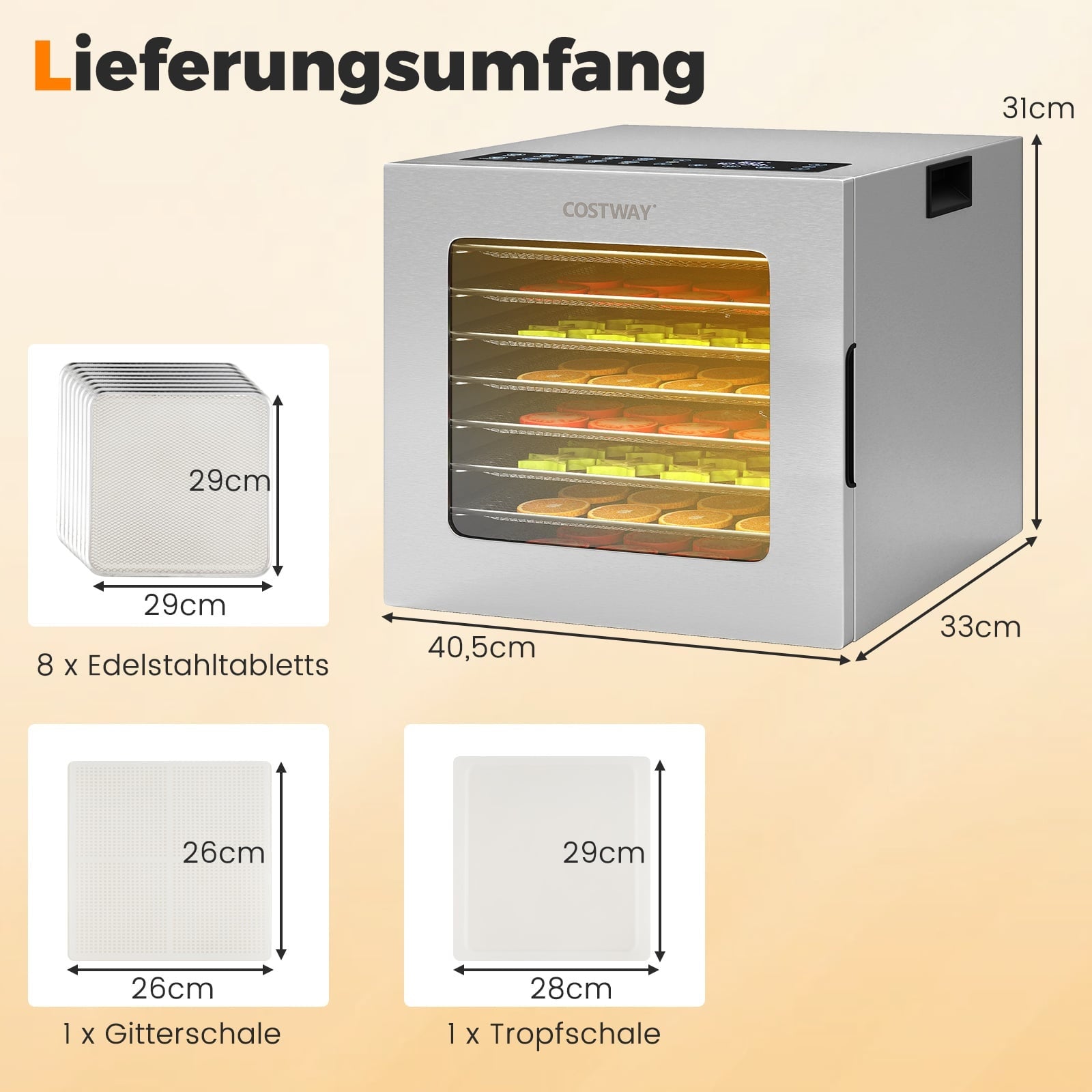 Dorrgerat 8 Einschube 48 Stunden Timer 35 75 C Silber 211170271 211170271