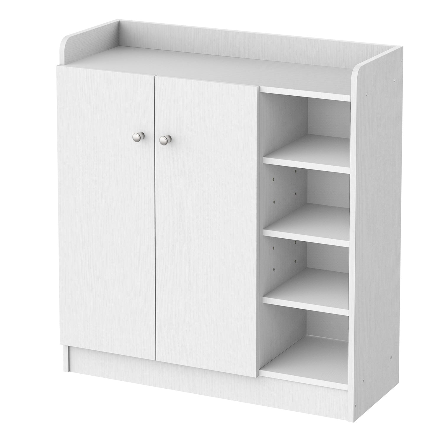 Schuhschrank Schuhregal Kommode Mit 2 Turen 4 Facher Fur Diele Wei 83x30x90cm 202118375