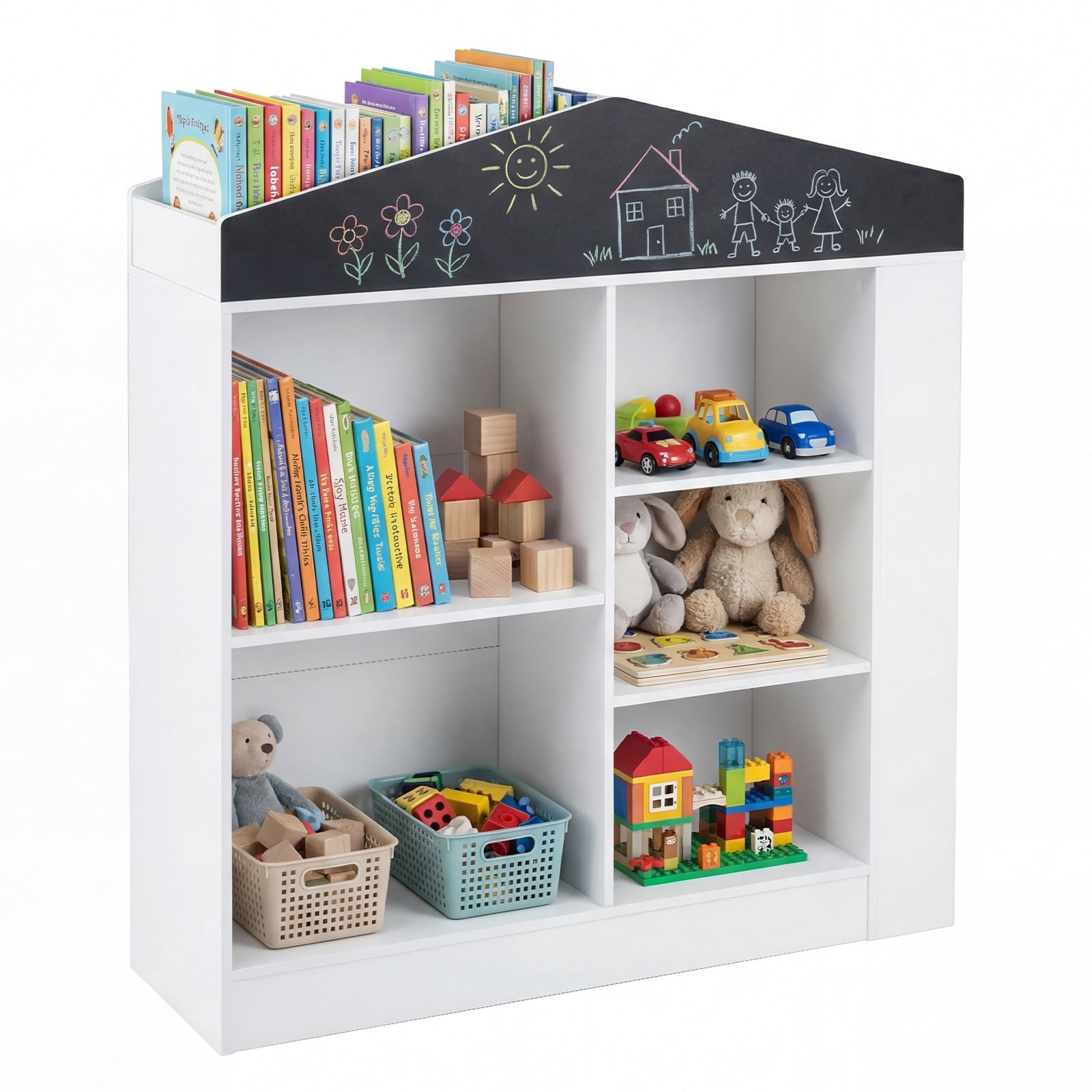 Kinderbucherregal Mit Tafel Und 11 Fachern 211171799 211171799 211171799