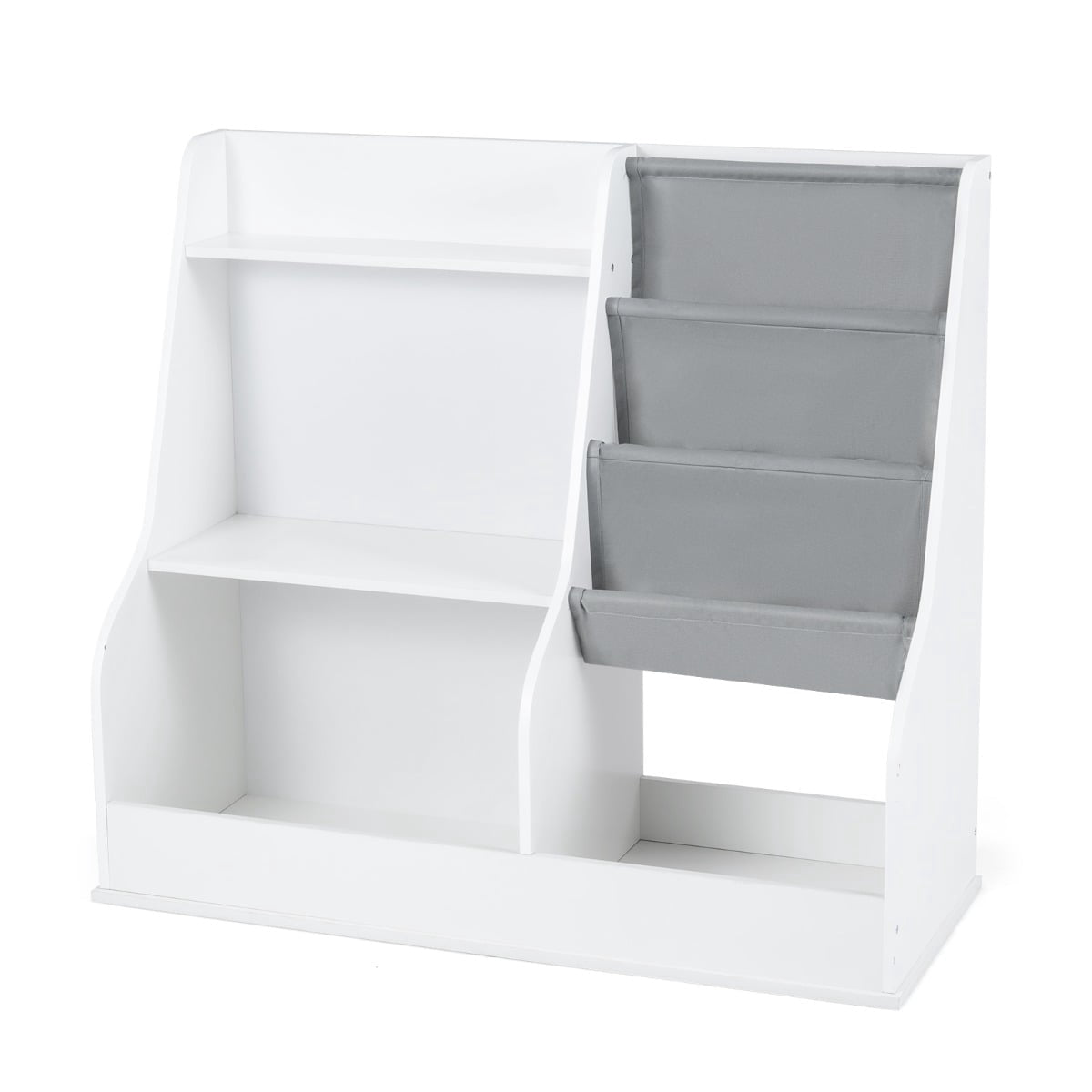 Kinderbucherregal Mit 3 Stufigen Stofftaschen Wei 211172730 211172730 211172730