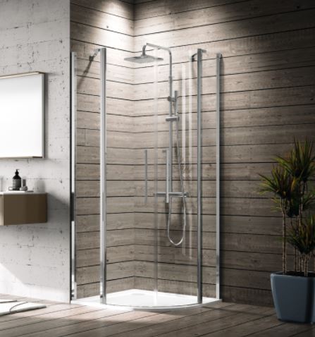 Young 2.0 R Runddusche Eb 71cm 97,5-99,5x200cm Esg Klar Silber