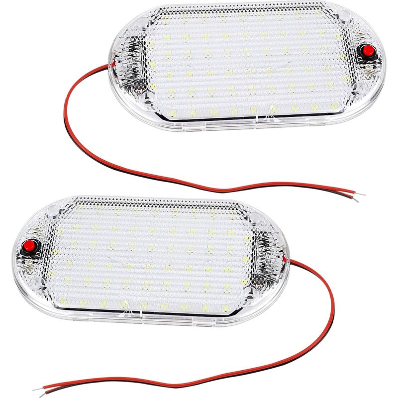 Led-innenraumbeleuchtung Für Autos (2er-pack) Mit Schalter – Geeignet Für Limousinen, Transporter, Wohnmobile, Lkws Und Boote (deckenleuchten / Leselampen)