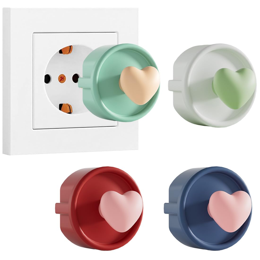 Set Mit 4 Baby-steckerschutzkappen, Typ F, Staubdicht