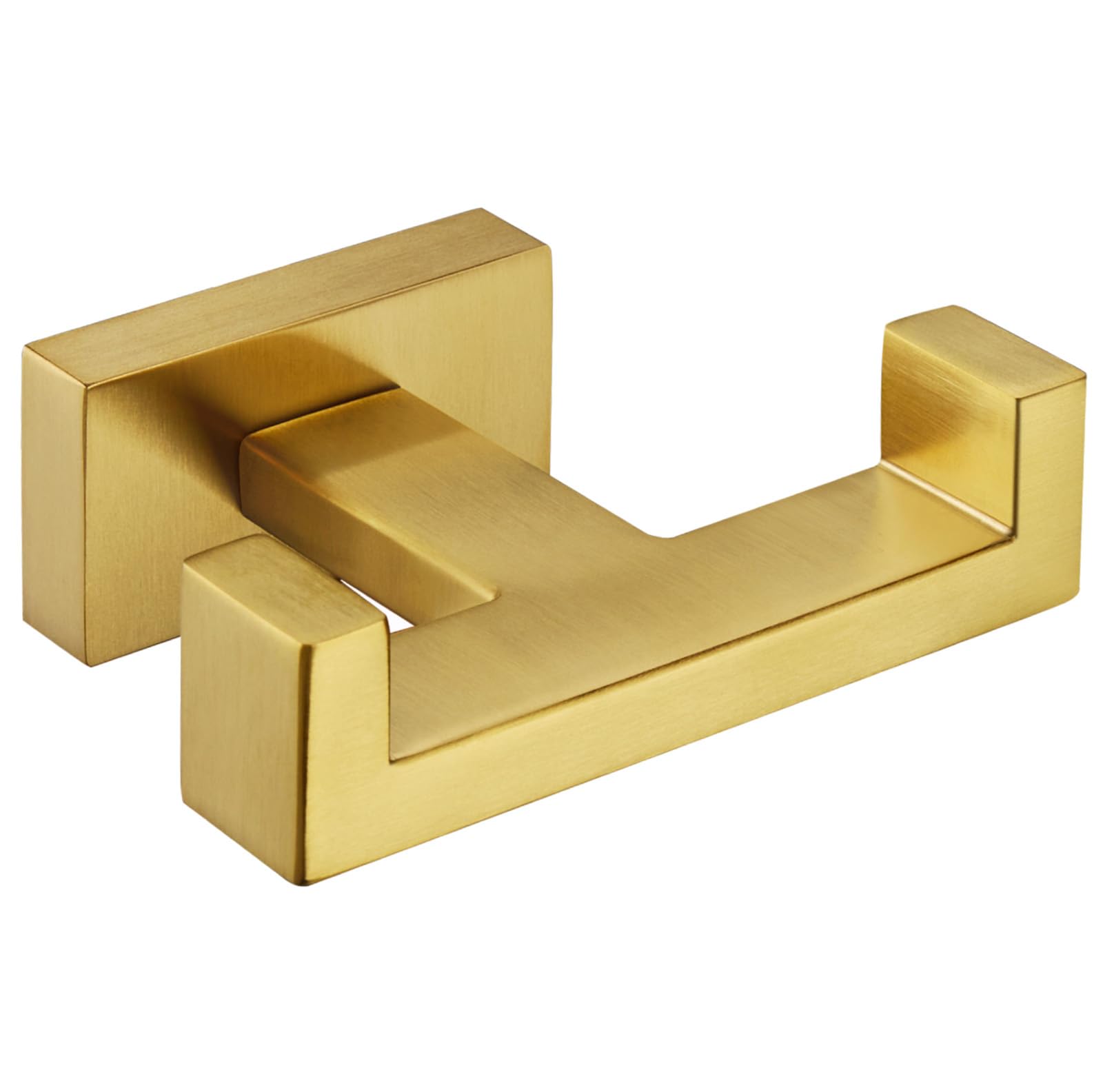 Schlichte, Schräge Handtuchhaken Fürs Badezimmer, Aus Edelstahl Sus 304, Doppellagige Wandhaken Für Bademäntel, Goldfarbenes Messingfinish.