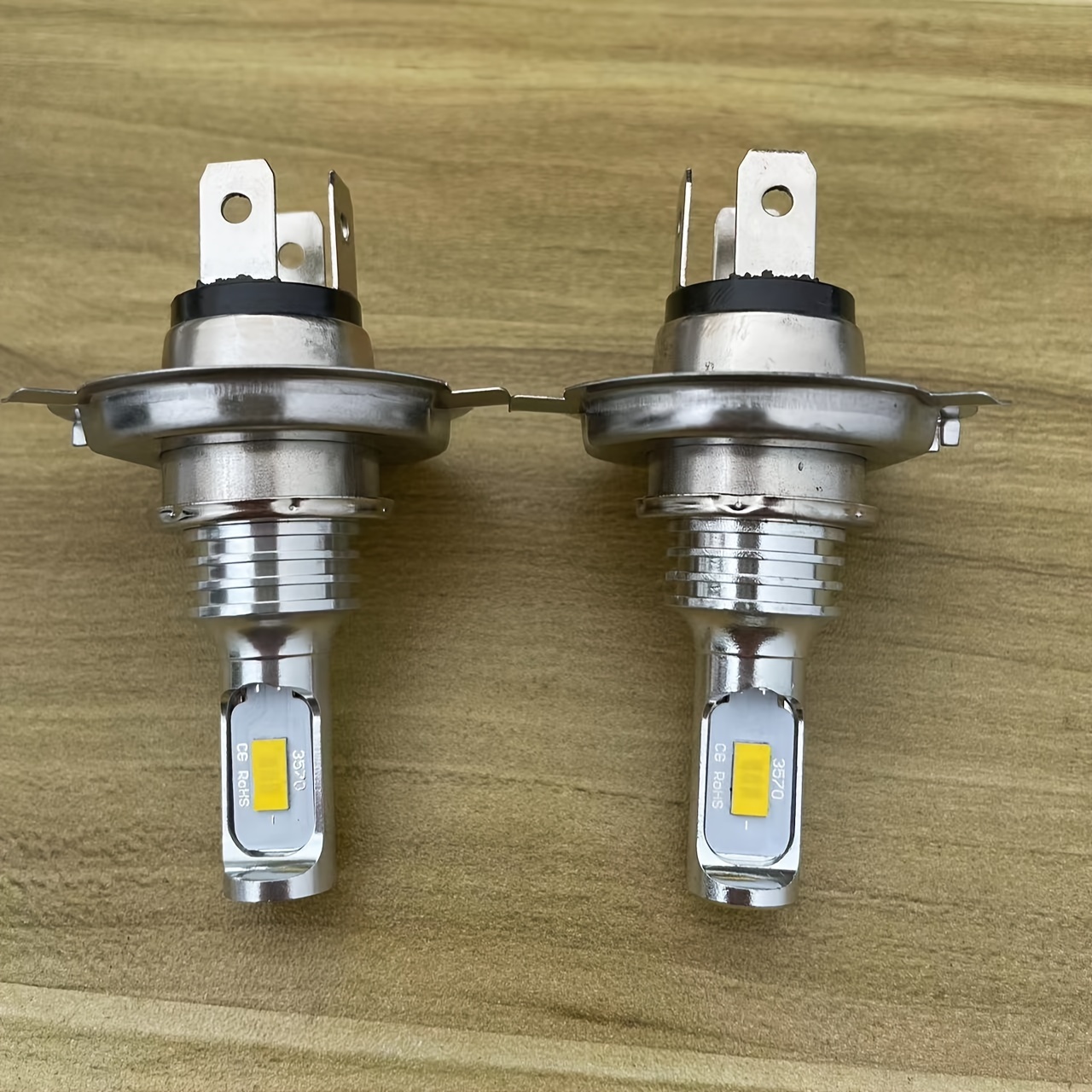 (2er-pack) H4 9003 Led-lampen Für Scheinwerfer Und Nebelscheinwerfer Mit Csp 3570 Chips (integriertes Fern- Und Abblendlicht) — 6000k Weißes Licht / Tagfahrlichtlampen (drl)