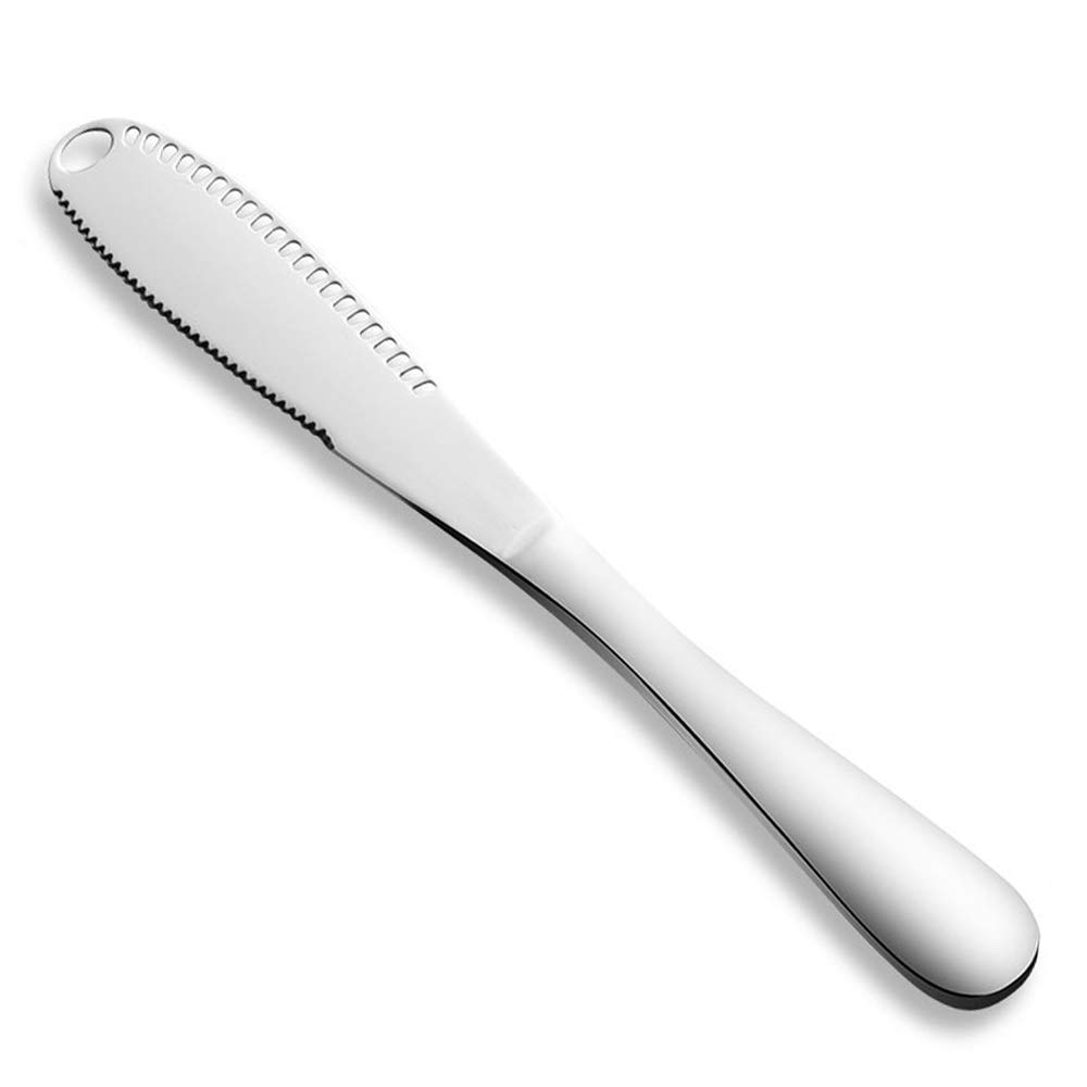 3-in-1 Küchenhelfer: Butterstreicher, Butterspender Und Gezahnter Butterlockenformer Aus Edelstahl.