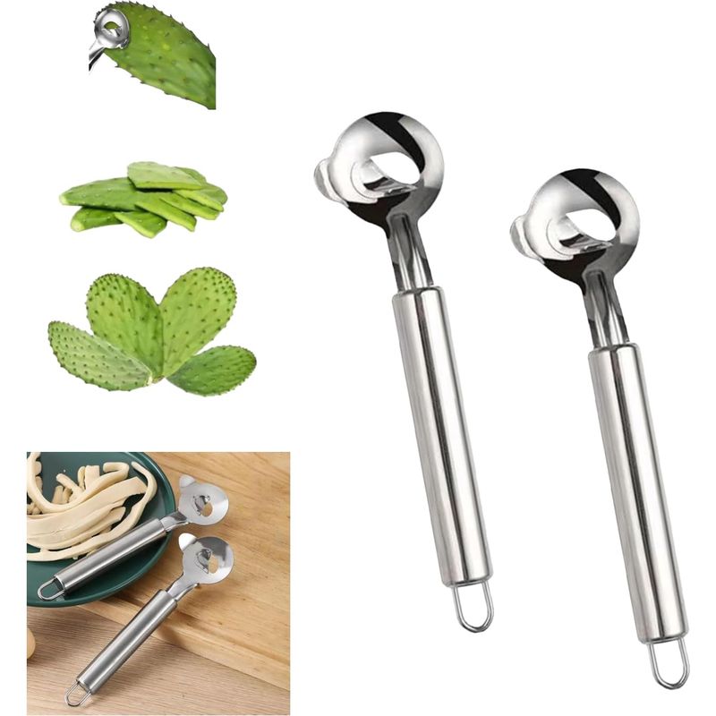 Kaktusschäler Und -schleuder – Ideal Zum Schälen Von Kakteen Oder Zur Zubereitung Von Hausgemachter Pasta (2er-set)