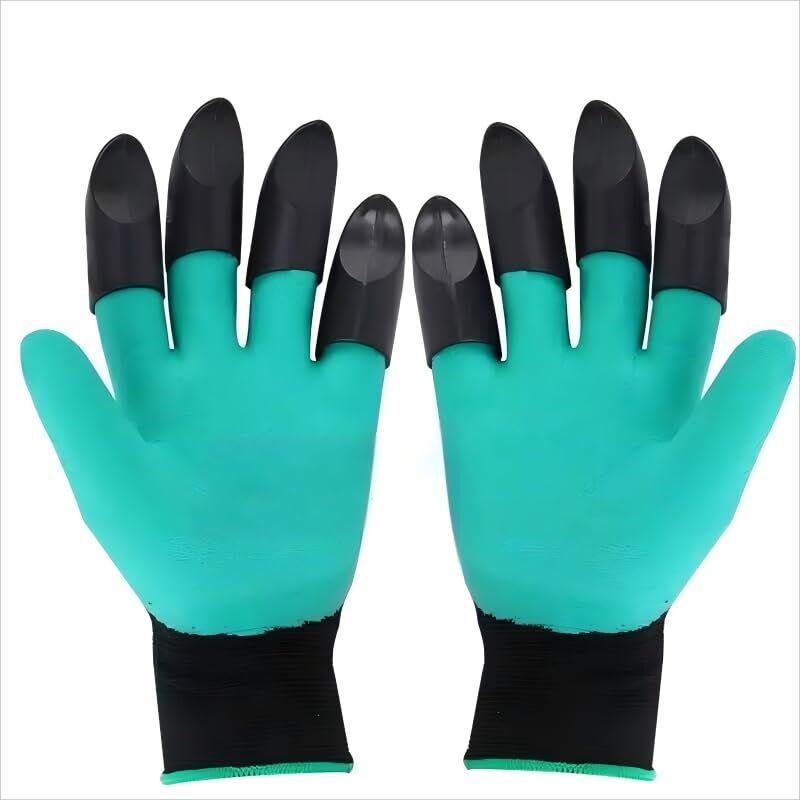 Ein Paar Gartenhandschuhe Mit Krallen Zum Graben, Pflanzen Und Jäten – Strapazierfähige Gartenhandschuhe Für Damen Und Herren, Einfach Zu Handhaben, Wasserdicht, Mit Acht Krallen.