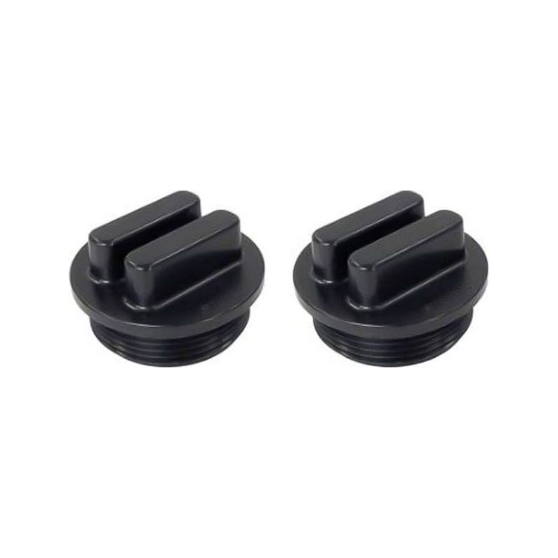 Schwarzer 1-1/2"-gewindeablaufstopfen Für Poolfilter / Winterfestmachungsstopfen Mit O-ring — Kompatibel Mit Pentair-, Hayward- Und Sta-rite-filterablaufanschlüssen (2er-pack)