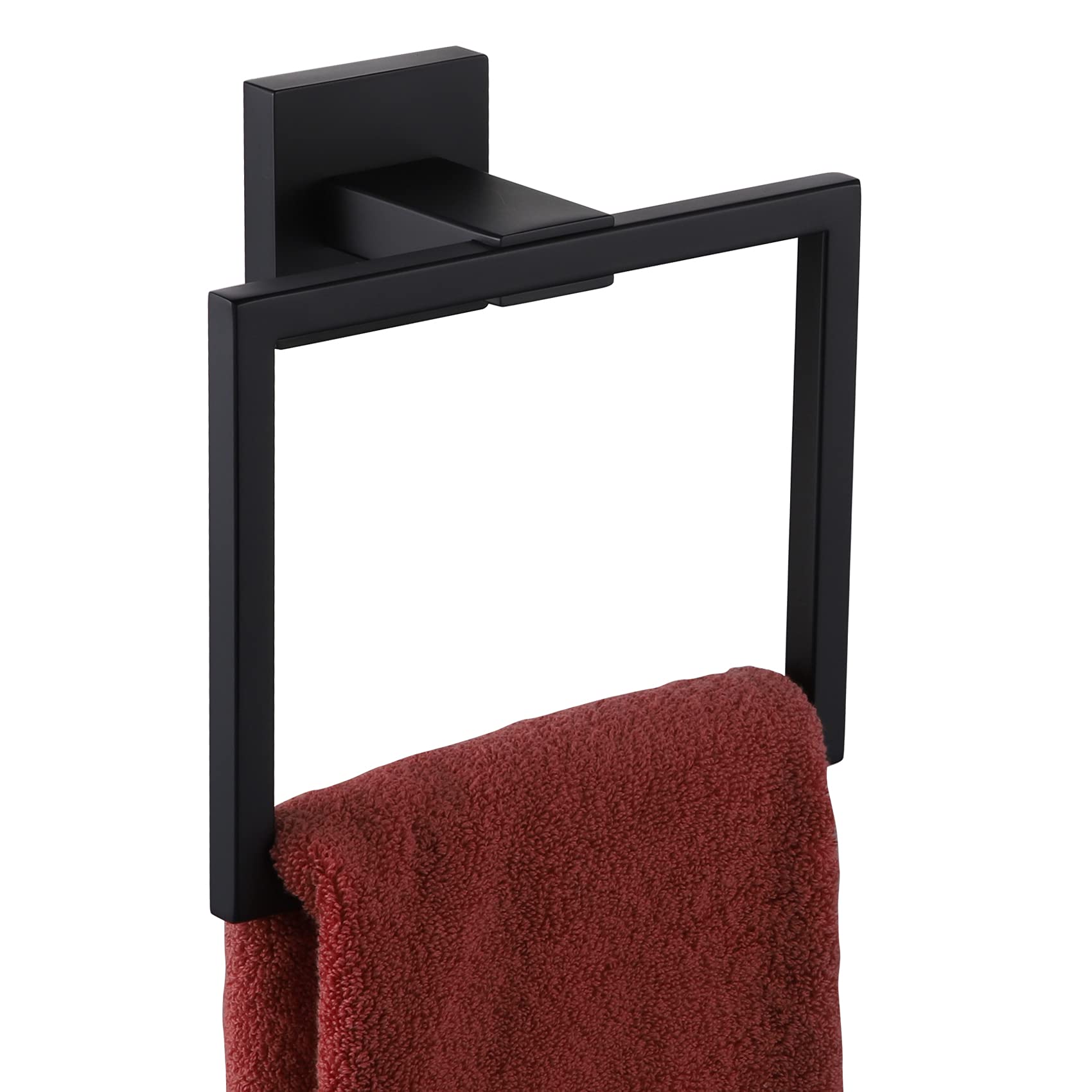 Handtuchring, Duschhandtuchhalter, Wandhalterung Aus Edelstahl Für Badezimmer, Mattschwarz.