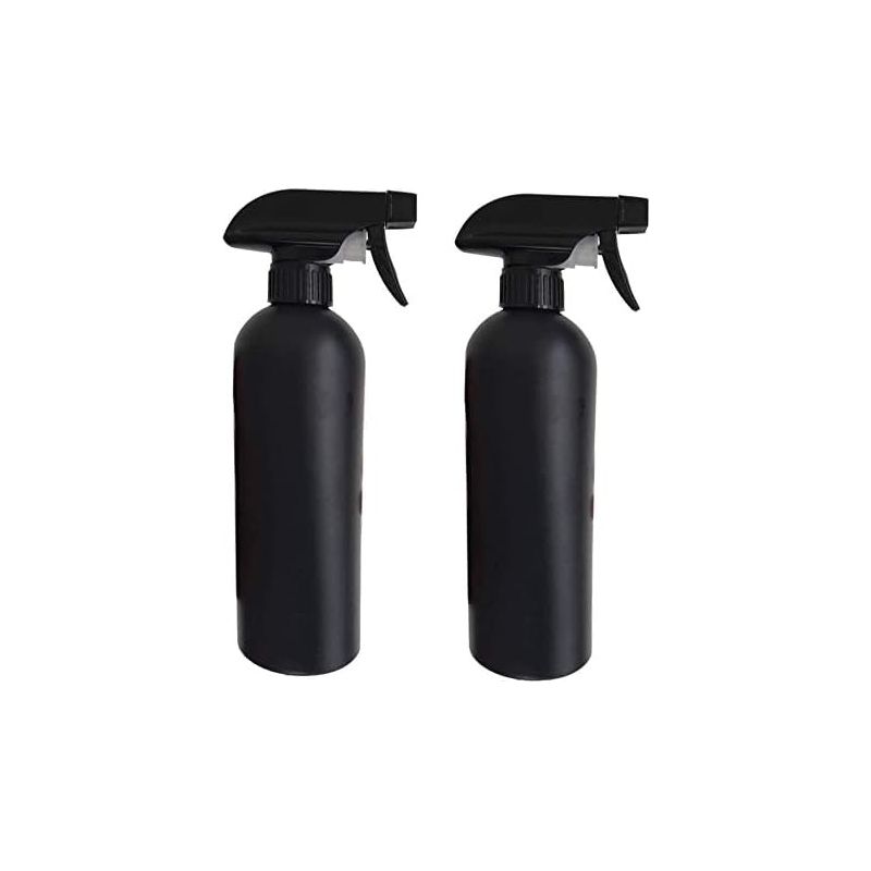 Sprühflaschen Aus Kunststoff (ideal Für Haarpflege, Pflanzenbesprühung Und Reinigung) – 500 Ml, Schwarz, 2er-pack