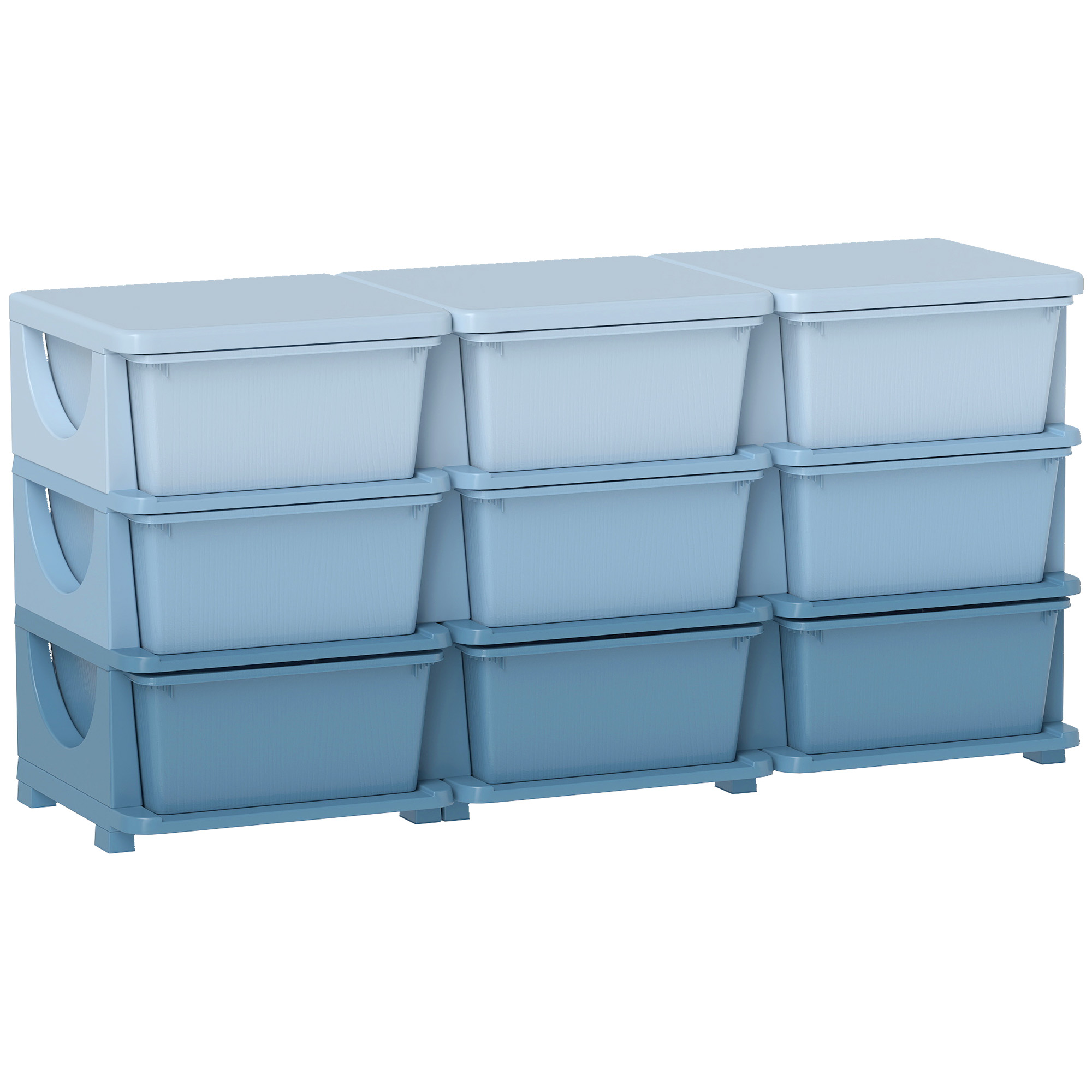 Aufbewahrungsbox Für Kinder, 9 Schubladen, Blau