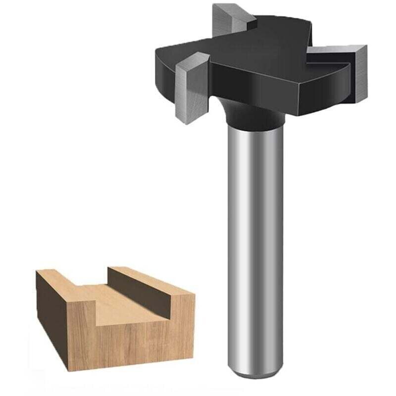 Cnc-flächenfräser Für Opferplatten – 6,35 Mm Schaft, Hartmetall, Für Die Holzbearbeitung