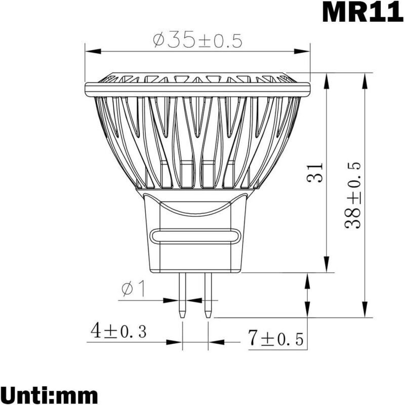 Mr11 Gu4 3w 12v Led-lampe – Entspricht 35w, 280 Lm, 30° Abstrahlwinkel, 6000k Kaltweiß, 6er-pack, Schutzklasse A+