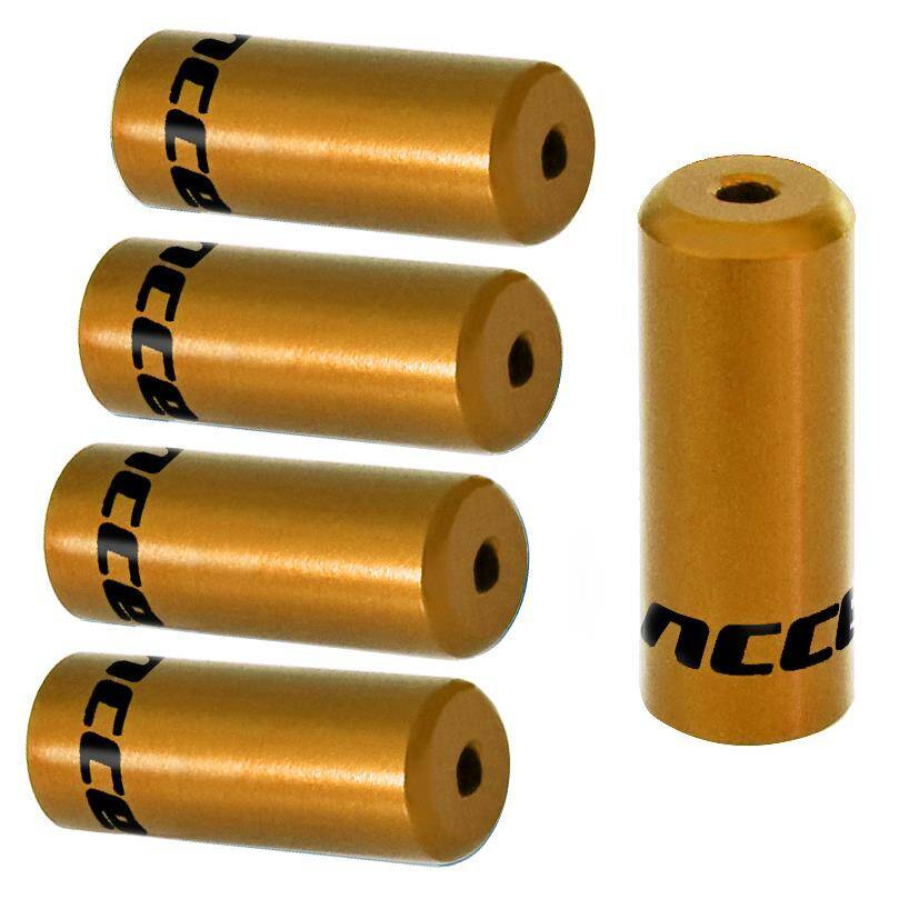 Accent Aluminium 4mm Schaltgehäuseenden, 5 Stück, Gold