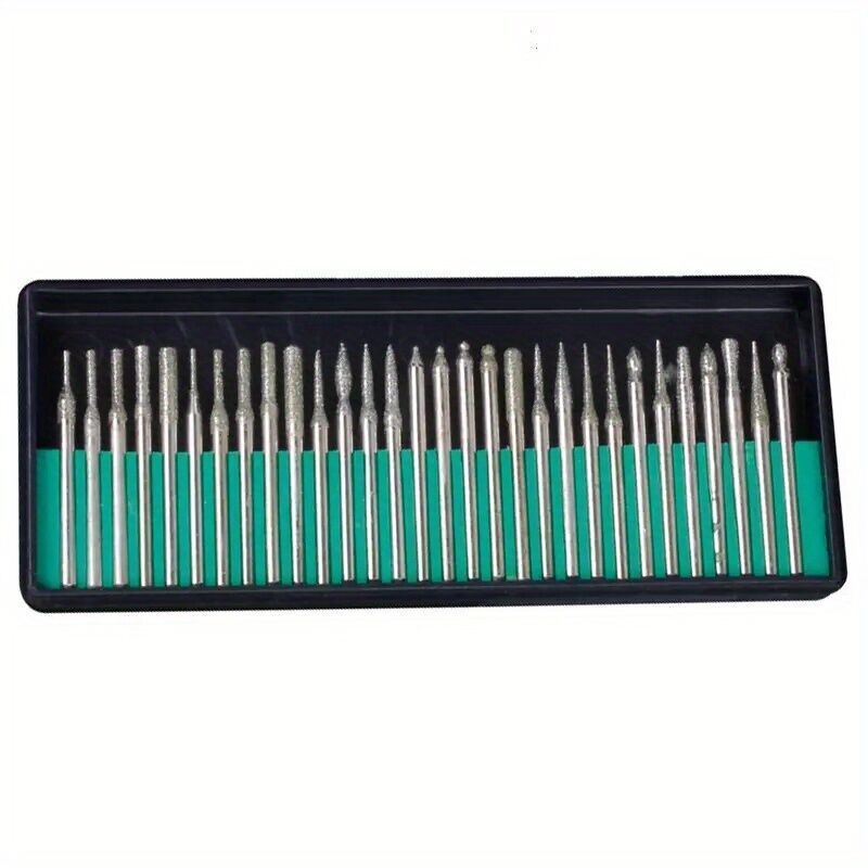 Rotationsdiamantschneider – 30-teiliges Set Für Metall, Holz Und Schnitzarbeiten – 3 Mm (1/8″) Schaft – Verschiedene Formen