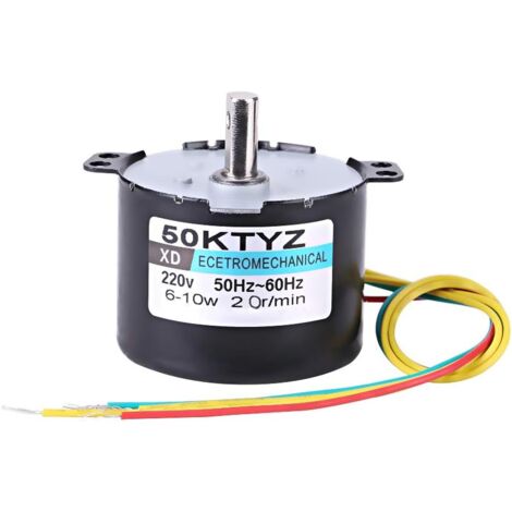 220v Motor, 50ktyz Ac 220v 10w 0,5a, Kleiner Permanentmagnet-synchronmotor, Niedrige Drehzahl, Rechts-/linkslauf 20 U/min, Drehmomentstarker Metallgetriebemotor, Geeignet Für Plattenspieler (20 U/min)