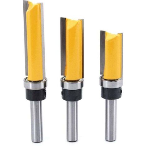 Bündigfräser (3 Stück) Mit 8-mm-schaft – Kopierfräser Mit Anlaufring – Holzfräswerkzeuge