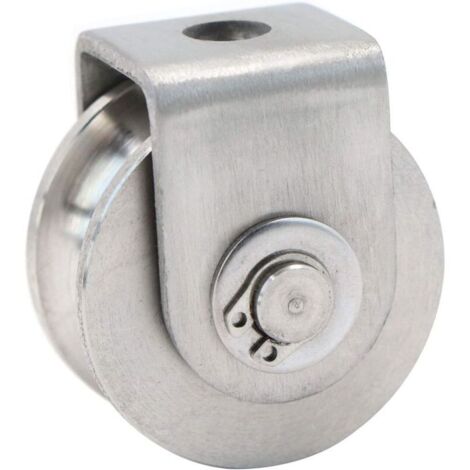 Einzelrolle, Edelstahl-seilrolle, Heberolle, Kletterrolle, Lastrolle, Tragkraft 30 Kg – 1 Stück, Silber