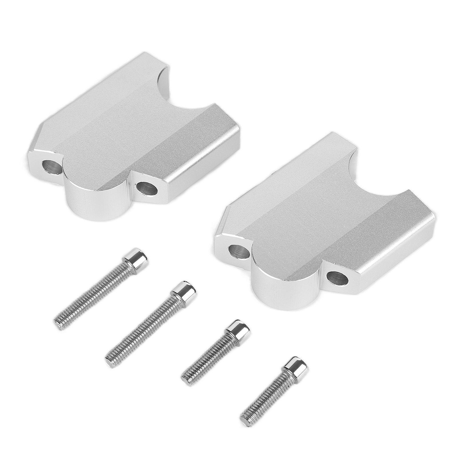 Lenkererhöhungshalterung Für Yamaha Xt1200z Super Tenere 2010-2014 - 2 Stück, Silberfarbenes Aluminium