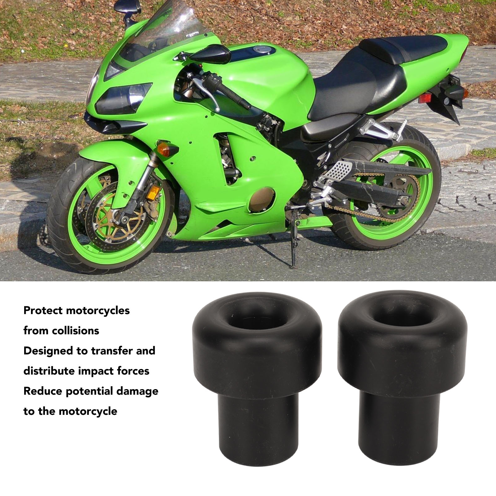 Motorschutzbügel Mit Stoßdämpfung Für Zx6r Zx9r Zx12r 1998-2004 (2-teilig, Metall + Abs, Effektiver Schutz)