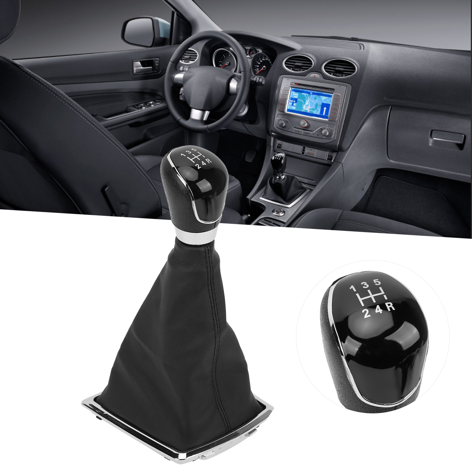 Schutzkappe Aus Pu-leder Für Den Schaltknauf (manuell), Ford Focus 2009-2012