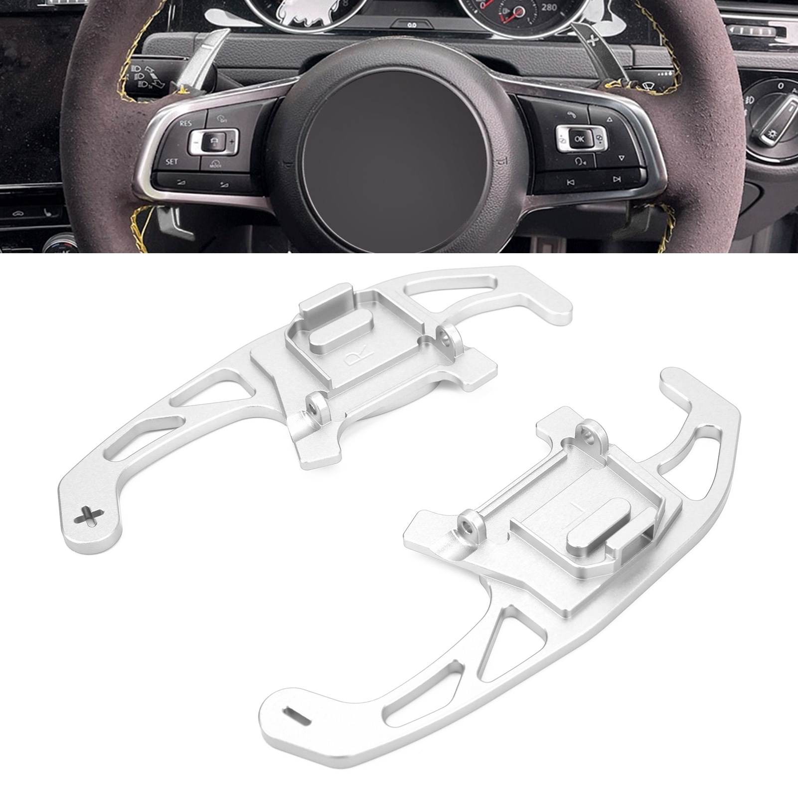 Schaltwippen Für Volkswagen Sagitar Gli 2016-2019 - Silberne Aluminiumverlängerung