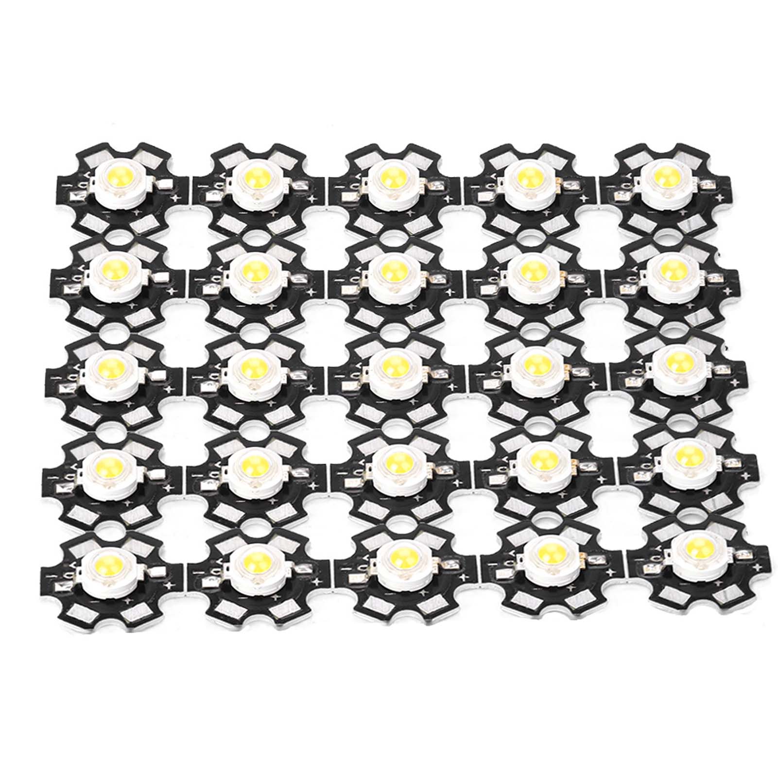 25 Cob-led-perlen, Hochleistungs-aluminium-strahler, 3000–3200 K