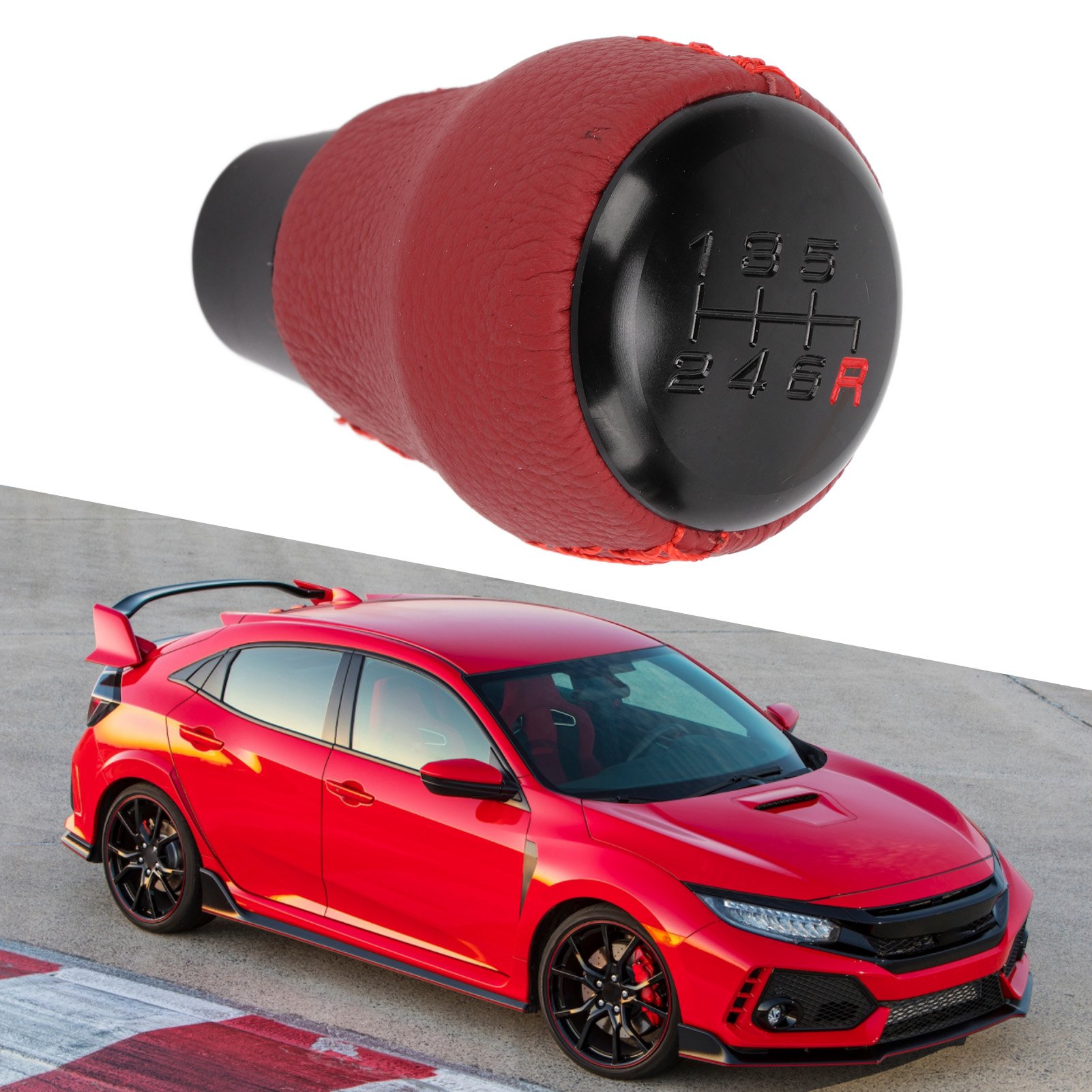 Schaltknauf Aus Kunstleder 08u92tea Für Civic Type R 2017-2019
