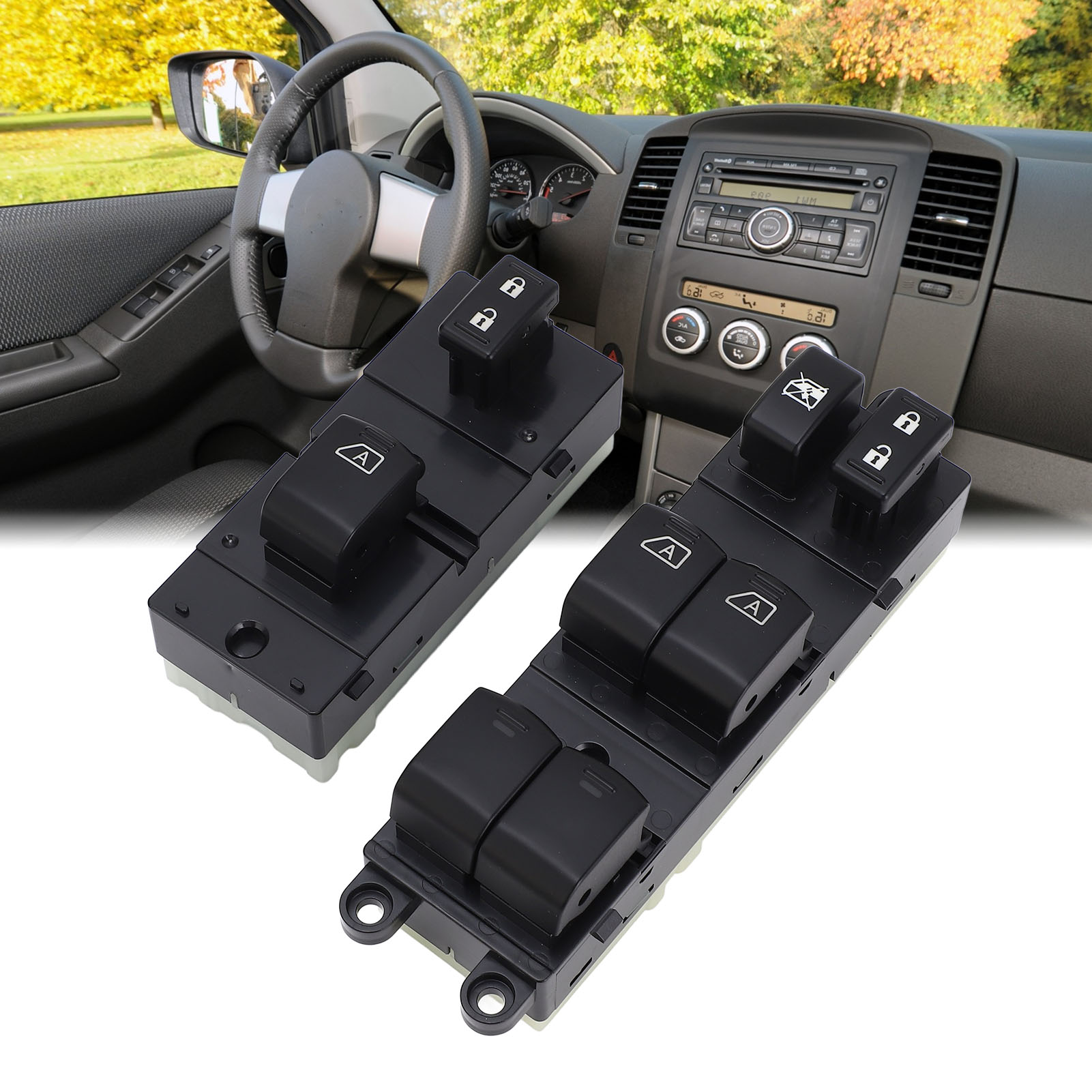 Fensterheberschalter Für Fahrer- Und Beifahrerseite Für Nissan Pathfinder 2007-2012 - Kompatibel Mit Dws529/25401zl10a - Set Mit 2 Schaltern