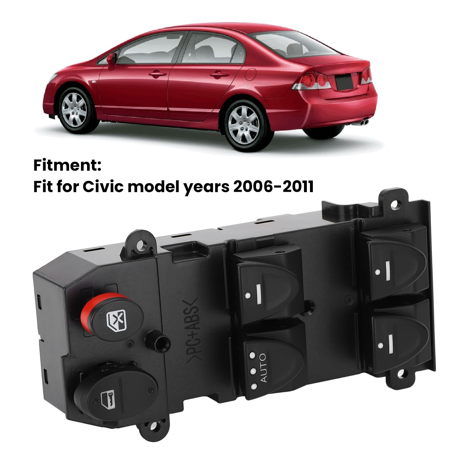 Fensterheberschalter Links (hauptschalter) 35750 Snv H52 Für Honda Civic 2006–2011 – Einfache Kompatibilität Und Installation
