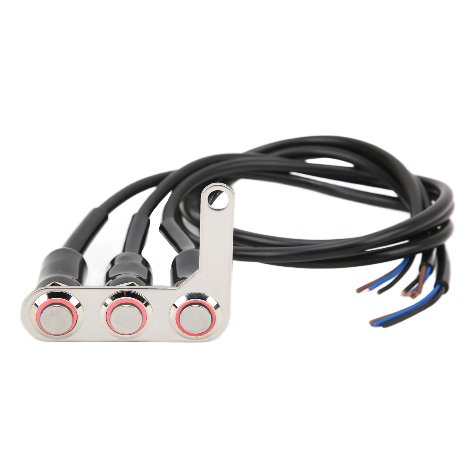 Wasserdichter Led-stahlscheinwerfer Und Hupenschalter Für Motorräder Und Atvs (links)