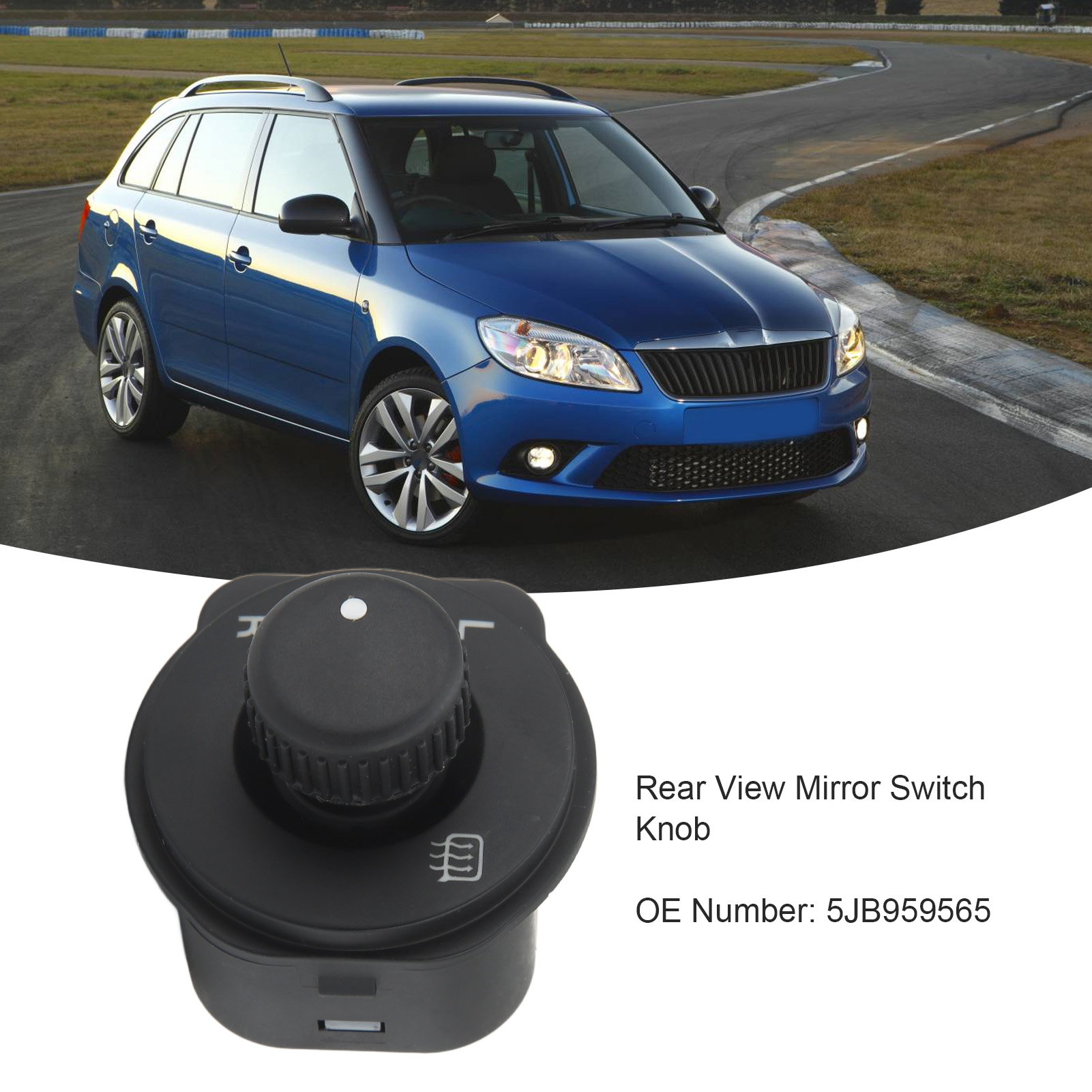 Abs-spiegelschalter 5jb959565 – Verstellknopf Für Fabia, Rapid, Roomster