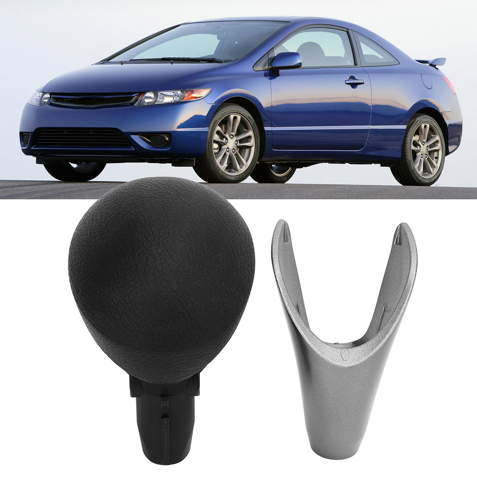 Schaltknauf Für Honda Civic (2006–2011) – 54130 Sna A81 Abs/gummi Schwarz Silber