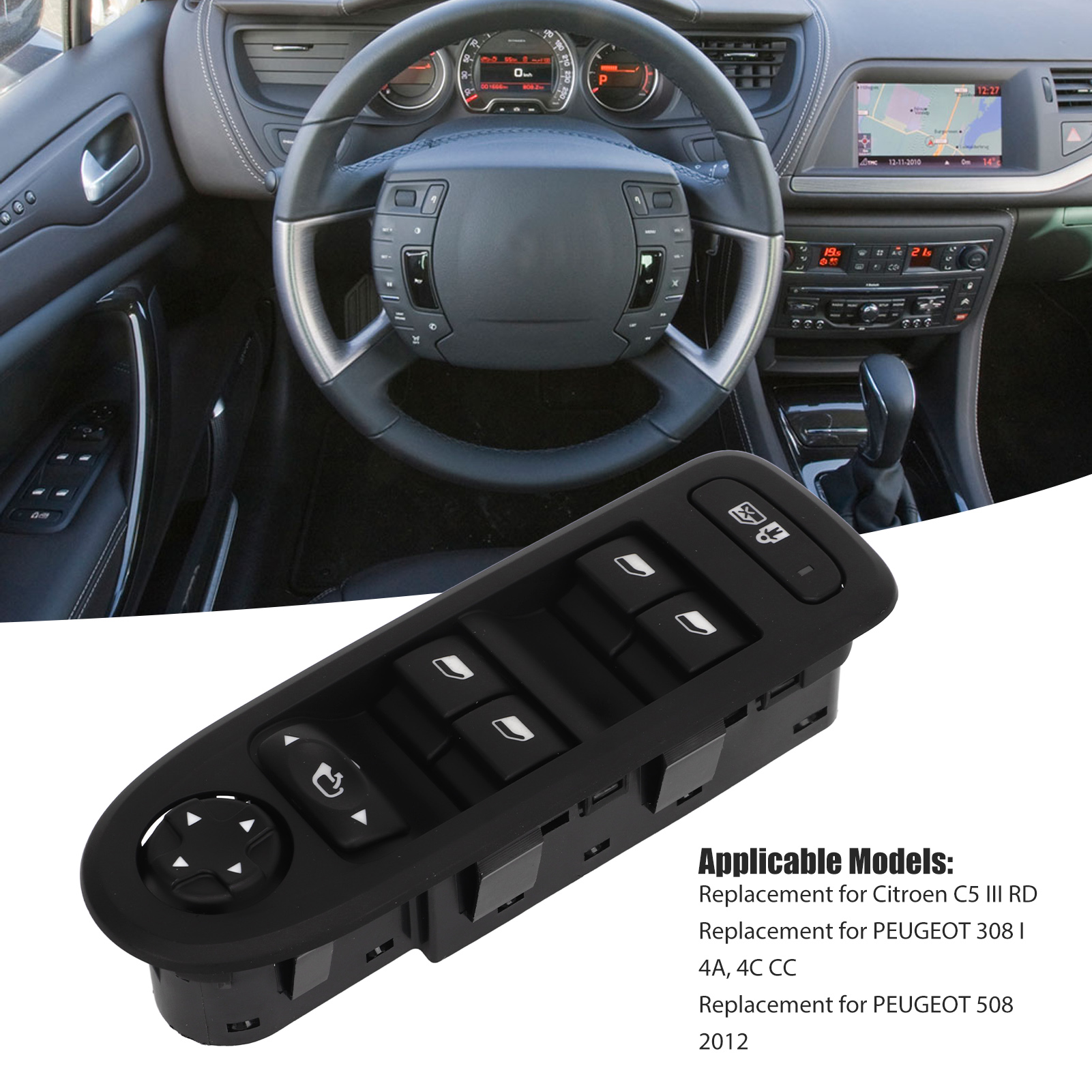 Elektrischer Fensterheberschalter 96631328xt/96644917xt Touch-bedienelemente Für Peugeot 308 I, 508, Citroën C5