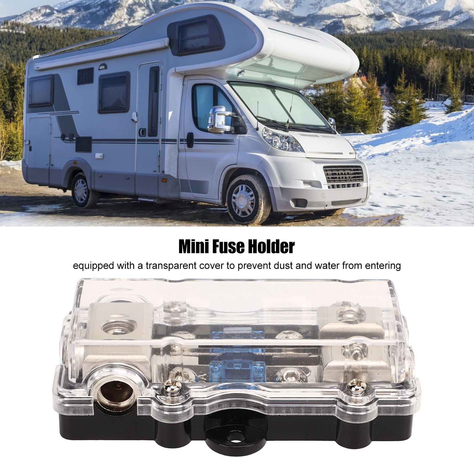 Hochleistungs-anl-sicherungshalter Für Pkw, Boote Und Wohnmobile – Verteilerkasten Mit 3 X 4ga-eingängen / 2 X 8ga-ausgängen, 60 A, Überstromschutz