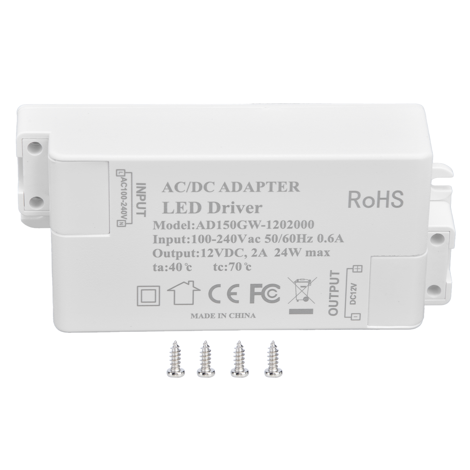 12v 24w 2a Dc Led-netzteil Mit Schutzschaltung – Transformator Für Led-lampen Und -streifen – Ac 100–240v Multifunktion