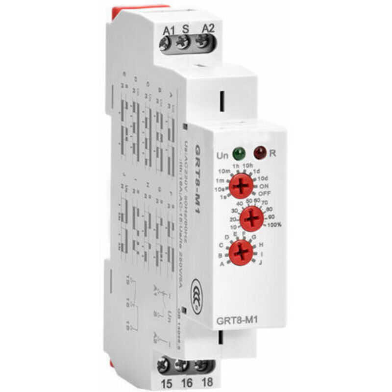 Multifunktionales 10-modus-zeitverzögerungsrelais, Din-schienenmontage, 220 V Ac – Grt8-m1 A220