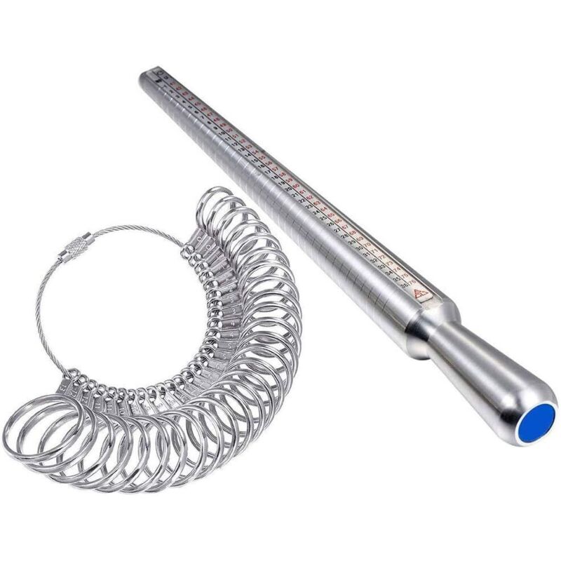 Ringgrößenmesser Aus Metall Zum Messen Von Ringen, Messset Mit Dorn Und Schmuckwerkzeugen