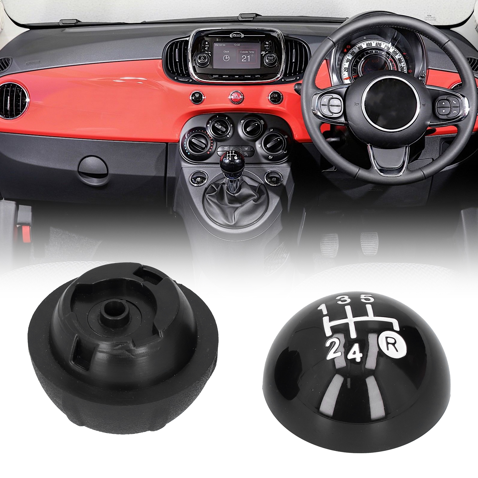 Schalthebel Und Kappe – Austauschset Für Fiat 500/500c (2007–2018)