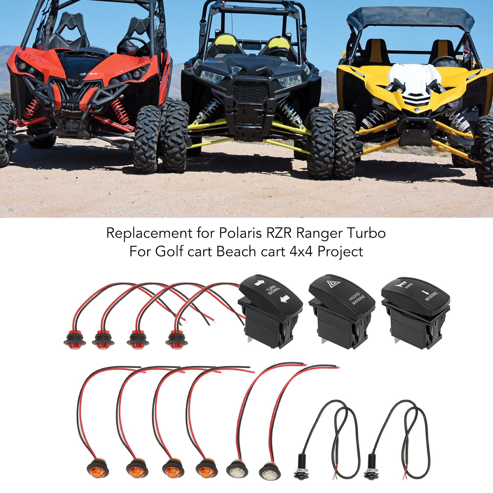 Blinker-set Für Utvs – 12v-kabelbaum Und Relais Mit Schalter Für Golfwagen Und 4x4-projekte