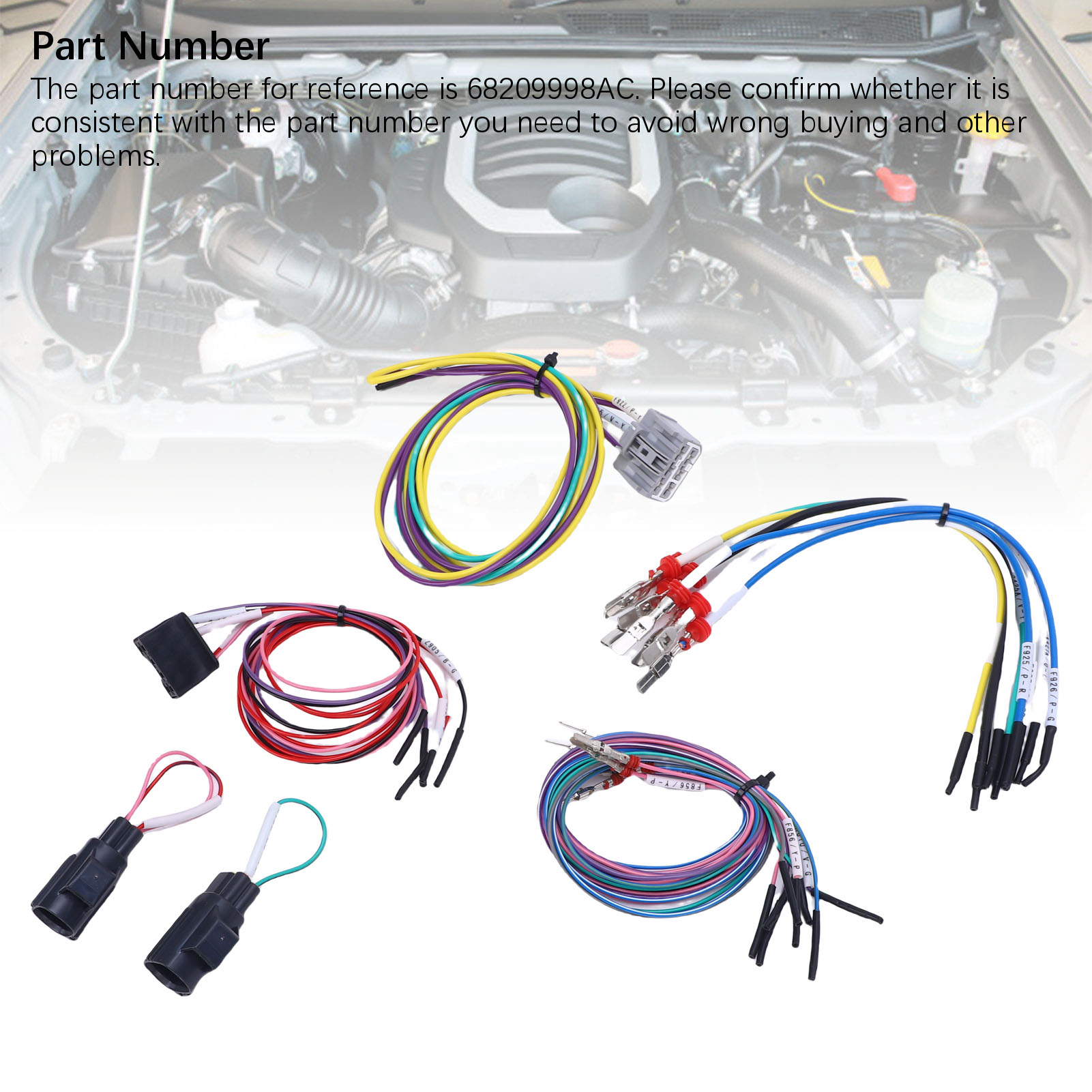 Kabelsatz Für Zusatzschalter, Teilenummer 68209998ac Für Ram 3500/4500/5500 2013-2018, Satz Mit 6 Steckverbindern