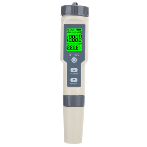 4-in-1 Digitaler Ec-, Tds-, Temperatur- Und Salzgehalts-tester In Stiftform Für Meerwasseraquarien (batterie Nicht Enthalten)