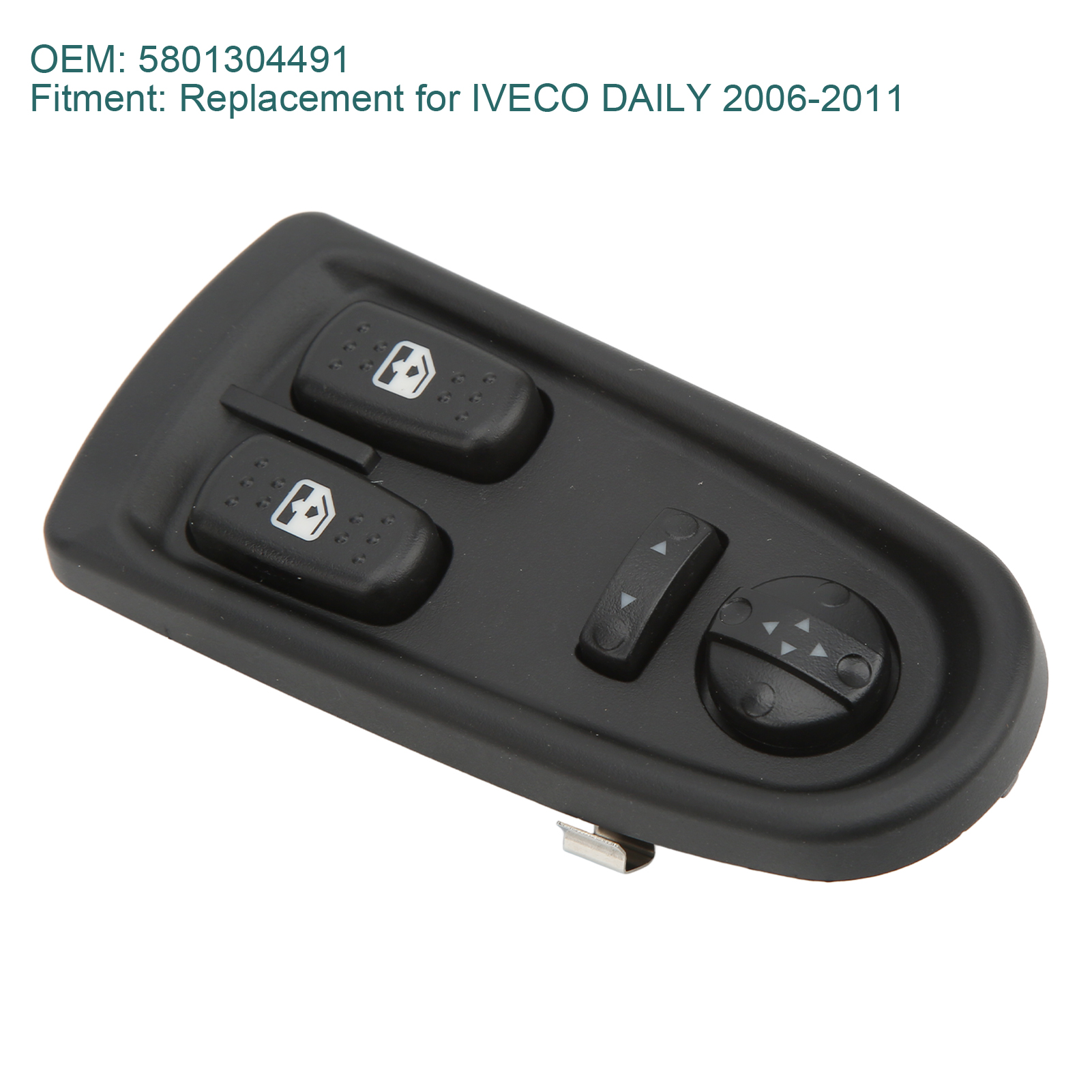 Iveco Daily 2006-2011 Fensterheberschalter, Teilenummer 5801304491, Abs + Metall, Original