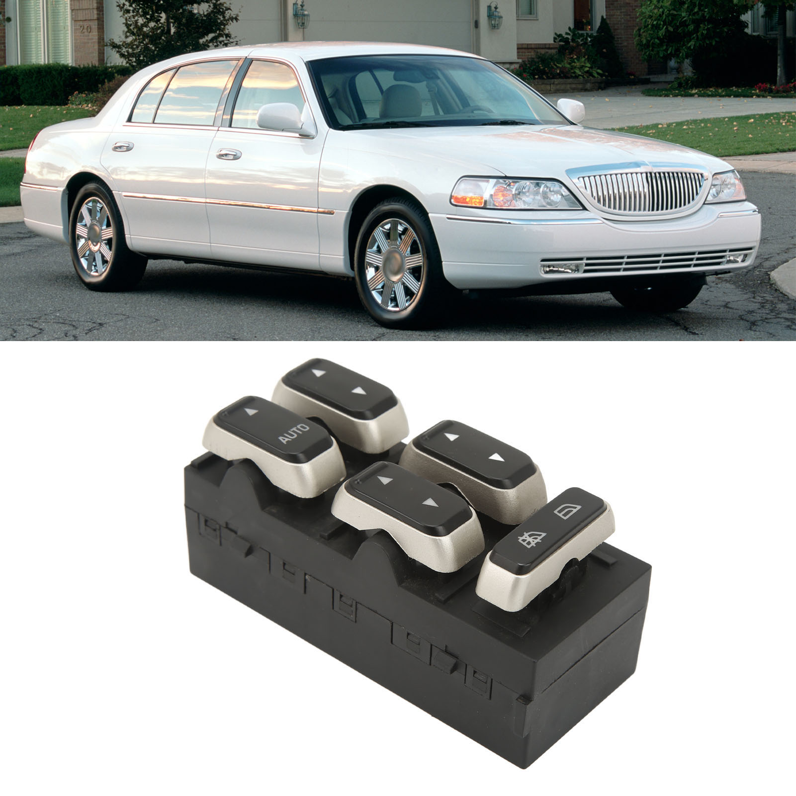 Fensterheberschalter Für Lincoln Town Car (2003–2008), Modell 5w1z14529ba, Hochwertiges Abs-material
