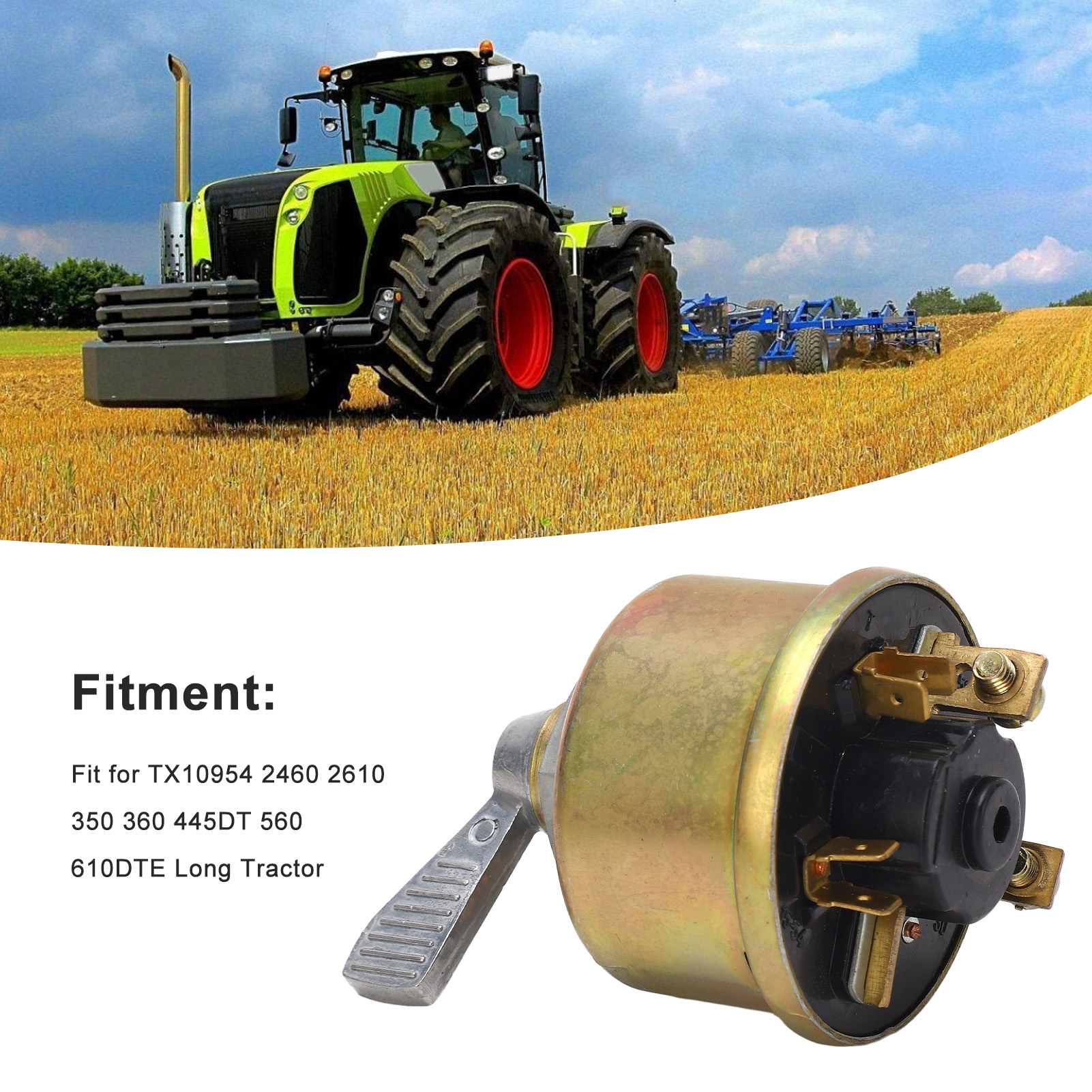 Wasserdichter Und Reaktionsschneller Anlasserschalter Tx10954 – Kompatibel Mit Long Tractor 2460, 2610, 350, 360, 445dt, 560, 610dte
